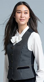 S-04080 04081 SELERY(セロリー) ニットベスト チェック 9904080
