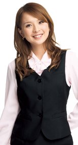 en joie(アンジョア) 11550 高発色×なめらかな風合いのウールタッチな上質ベスト 無地 93-11550