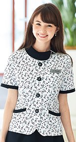 en joie(アンジョア) 86570 癒やしと優しさを演出するリバティプリントのジャケット 花柄 93-86570