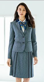 S-16371 16379 SELERY(セロリー) 温湿調整するモードなツイード風のニットAラインスカート 99-S16371
