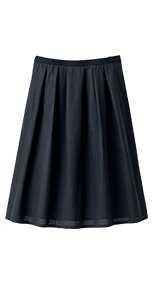 S-16520 16521 SELERY(セロリー) 上品な透け感が軽やかなタックスカート シアーチェック 99-S16520