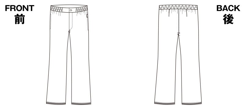 5016EW FOLK(フォーク) パンツ(男性用)のハンガーイラスト・線画