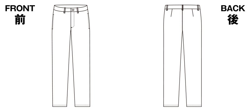 6008NS FOLK(フォーク) パントン フィットストレートパンツのハンガーイラスト・線画
