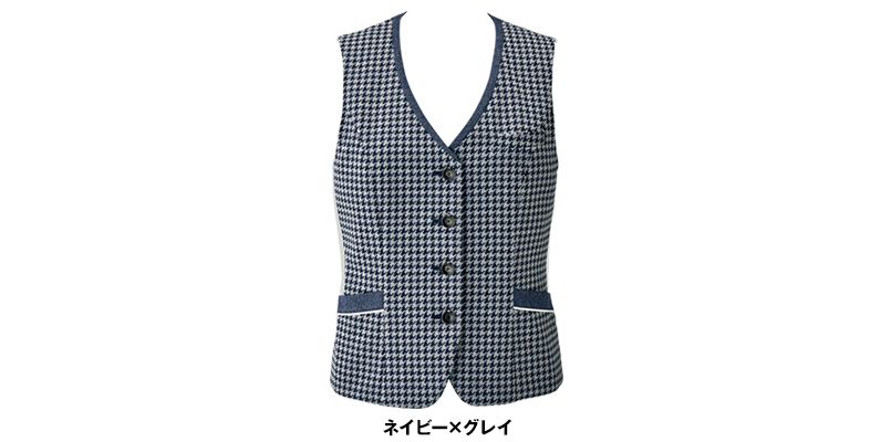 AV1829 BONMAX/夏のニット ベスト 千鳥柄 色展開