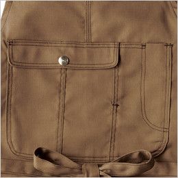 AZ64280 アイトス Wrangler(ラングラー) 胸当てエプロン(男女兼用) 収納力のあるフラップポケット