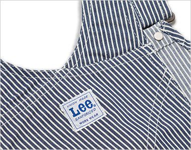 LWU39002 Lee オーバーオール(男女兼用) 背中の臀部から肩紐までが一体になっているタイプ。Leeワークウェアオリジナルネーム付
