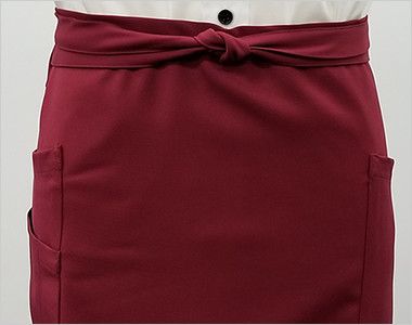 T-8088 チトセ(アルベ) プレミアムショートエプロン(男女兼用) スタンダードな片結びでスタイリッシュな印象