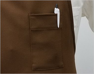 T-8091 チトセ(アルベ) 胸当てエプロン(男女兼用) ペン差しポケット付き
