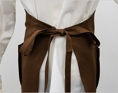T-8091 チトセ(アルベ) 胸当てエプロン(男女兼用) 自由な結び方が可能な腰紐