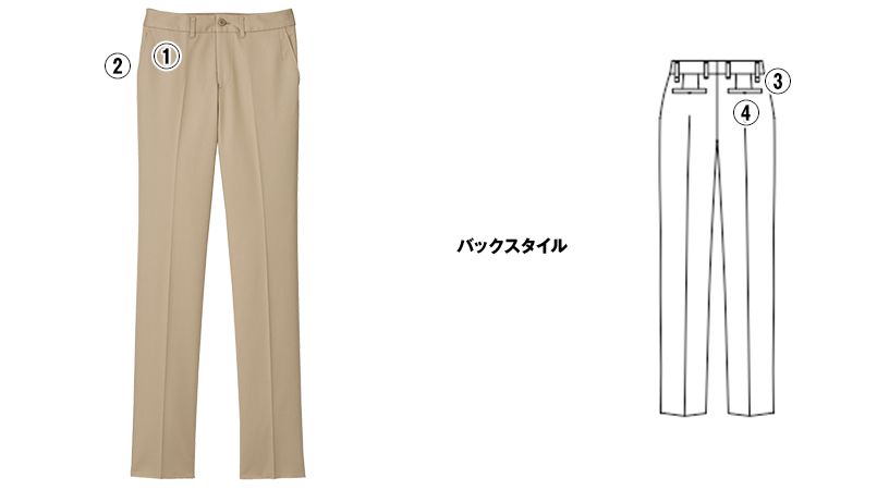 FP6310L ナチュラルスマイル ストレッチスタンダードチノパン(女性用) 商品詳細・こだわりPOINT