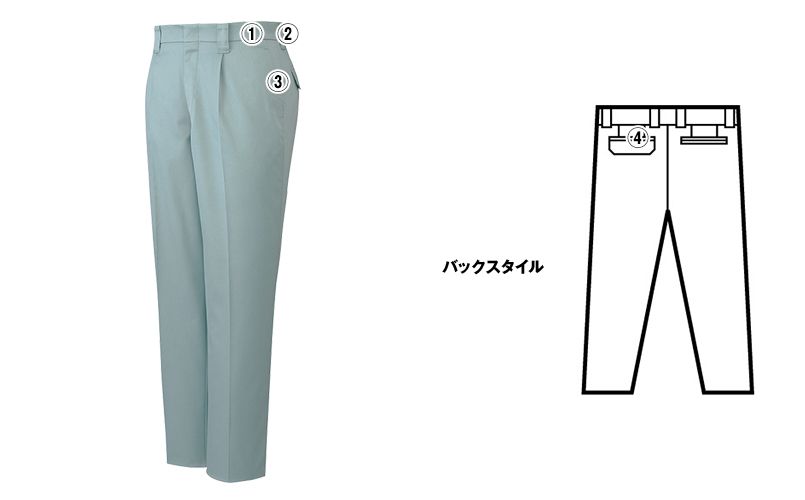 自重堂 80901 まるごとストレッチ ワンタックパンツ 商品詳細・こだわりPOINT