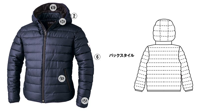 ジーベック 352 ディンプル防寒ブルゾン(男女兼用) 商品詳細・こだわりPOINT
