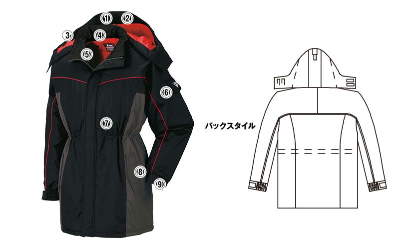 ジーベック 601 防水防寒コート 商品詳細・こだわりPOINT