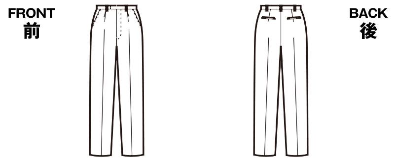 FP6006 nuovo(ヌーヴォ) パンツ 無地 ハンガーイラスト・線画