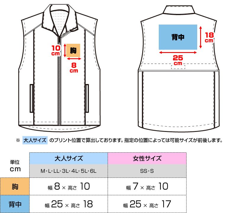 55-AZ2201 プリントエリア