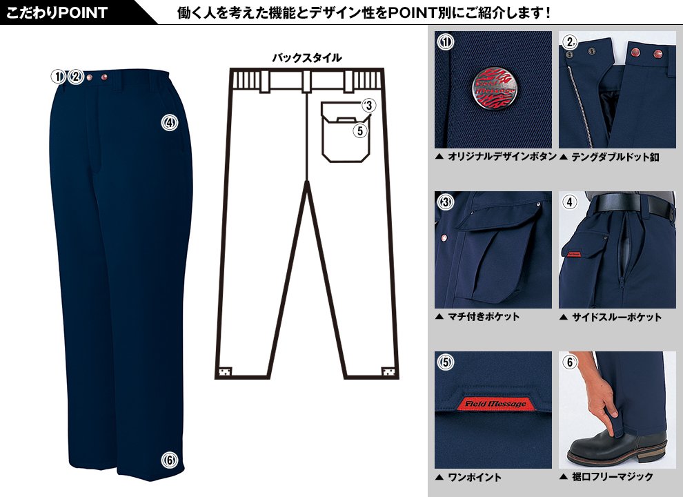 自重堂48351 バイウォーム防寒パンツのこだわりPOINT